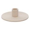 Подсвечник из каменной керамики бежевого цвета из коллекции Essential, Tkano