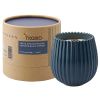 Свеча ароматическая с деревянным фитилём Vetiver & Black cypress из коллекции Edge, синий, 60 ч, Tkano