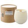 Свеча ароматическая с деревянным фитилём Green tea & Pear blossom из коллекции Edge, бежевый, 60 ч, Tkano