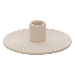 Подсвечник из каменной керамики бежевого цвета из коллекции Essential, Tkano