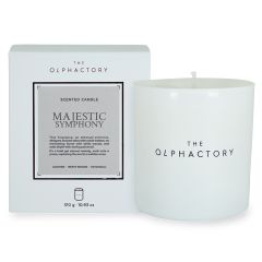 Свеча ароматическая The Olphactory, White Insignia, Majestic Symphony, 60 ч, Ambientair