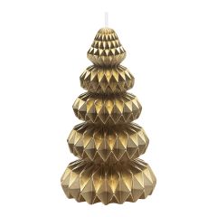 Свеча декоративная Origami золотого цвета из коллекции New Year Essential, 19 см, Tkano