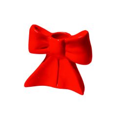 Подсвечник Bow, 8 см, красный, DOIY