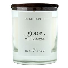 Свеча ароматическая The Olphactory, Grace Black, Мята и базилик, 40 ч, Ambientair