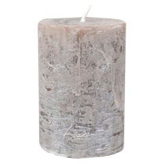 Свеча цилиндрическая Рустик 10 см, d7 см, ночное серебро, Luz your senses