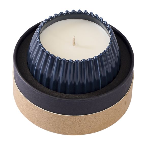 Свеча ароматическая Cypress, Jasmine & Patchouli из коллекции Edge, синий, 30 ч, Tkano, изображение 7