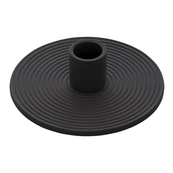 Подсвечник из каменной керамики графитового цвета из коллекции Essential, Tkano, изображение 2