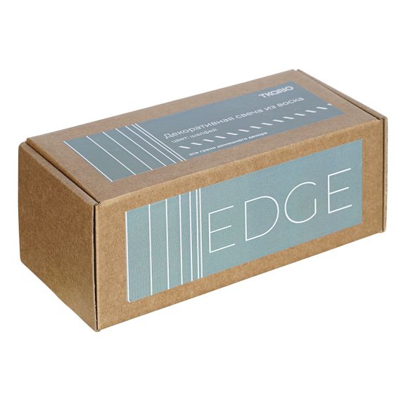 Свеча декоративная цвета шалфея из коллекции Edge, 16,5см, Tkano, изображение 3