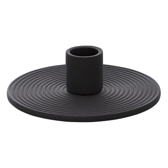 Подсвечник из каменной керамики графитового цвета из коллекции Essential, Tkano