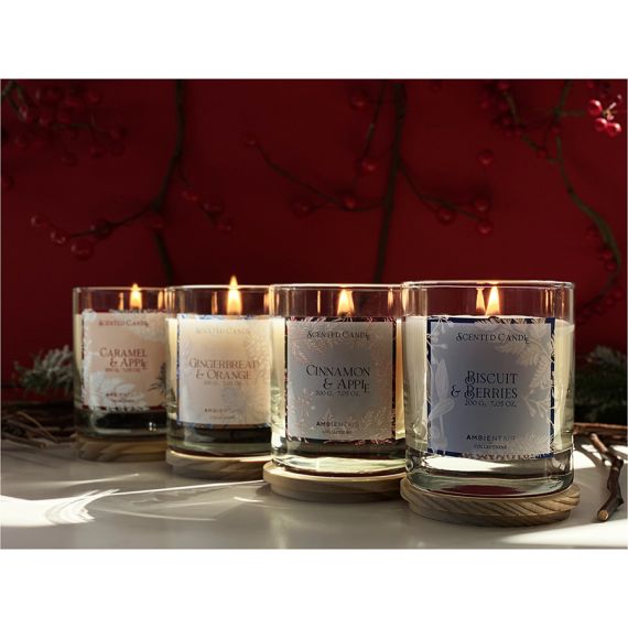 Свеча ароматическая Gifting, Корица и яблоко, 40 ч, Ambientair, изображение 2