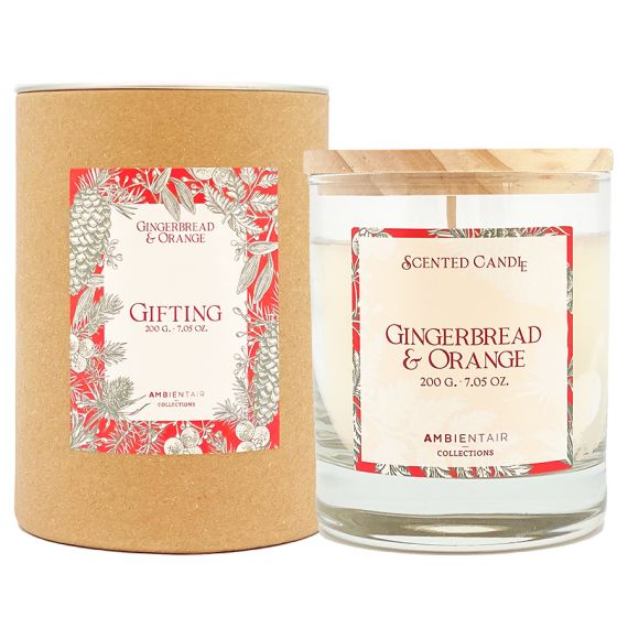 Свеча ароматическая Gifting, Gingerbread&Orange, 40 ч, Ambientair