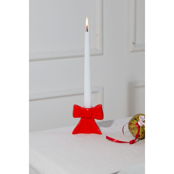 Подсвечник Bow, 8 см, красный, DOIY, изображение 2