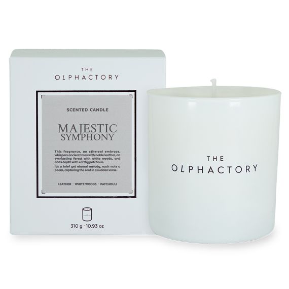 Свеча ароматическая The Olphactory, White Insignia, Majestic Symphony, 60 ч, Ambientair