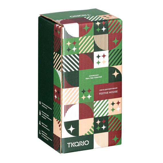 Свеча декоративная Festive Moose из коллекции New Year Essential, 12 см, Tkano, изображение 4