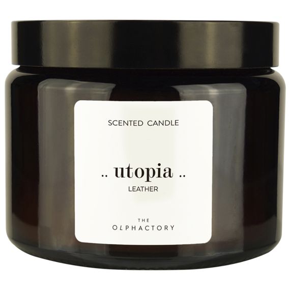 Свеча ароматическая The Olphactory, Utopia, Leather, 60 ч, Ambientair