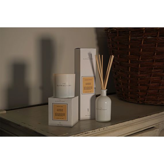 Свеча ароматическая The Olphactory, White Insignia, Amber Whisper, 60 ч, Ambientair, изображение 2