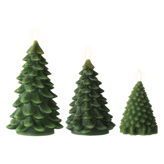 Набор из трех электрических свечей Christmas forest из коллекции New Year Essential, Tkano, изображение 2