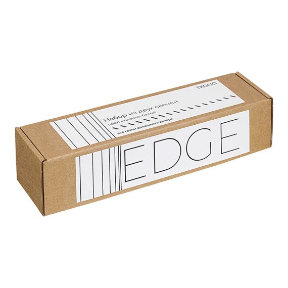Набор из двух свечей молочно-белого цвета из коллекции Edge, 24,5 см, Tkano, изображение 3