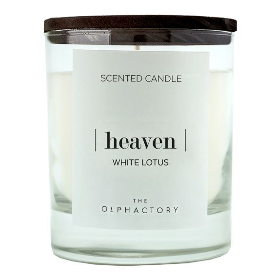 Свеча ароматическая The Olphactory, Heaven Black, Белый лотос, 40 ч, Ambientair