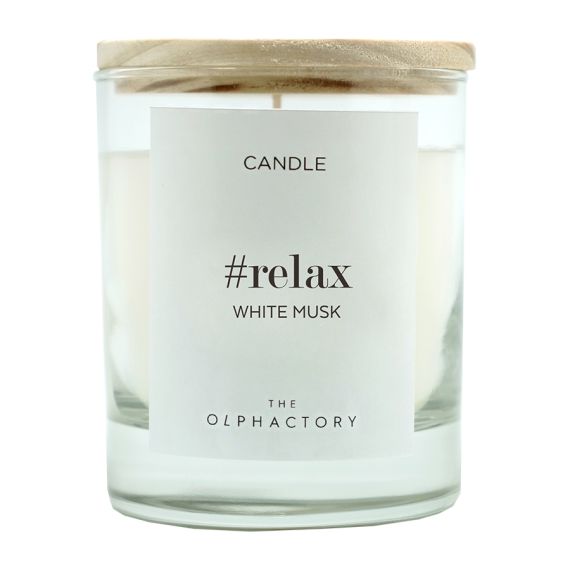 Свеча ароматическая The Olphactory, Relax, Белый Мускус, 40 ч, Ambientair