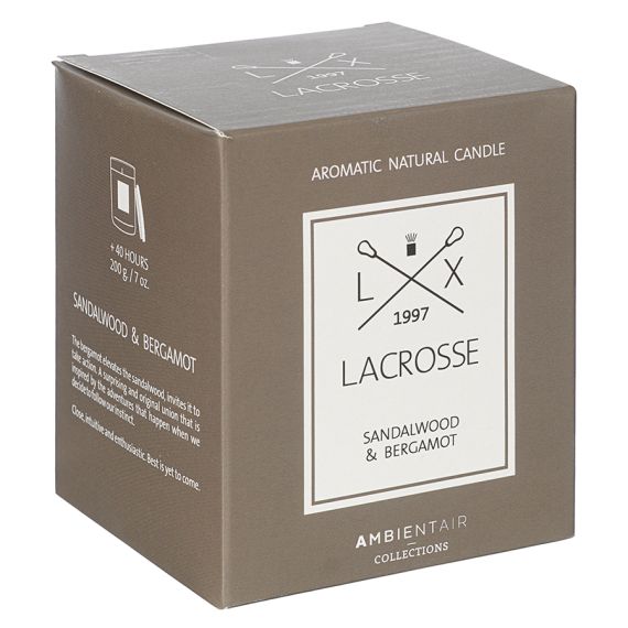 Свеча ароматическая Lacrosse, Сандал и бергамот (новая), 40 ч, Ambientair, изображение 3