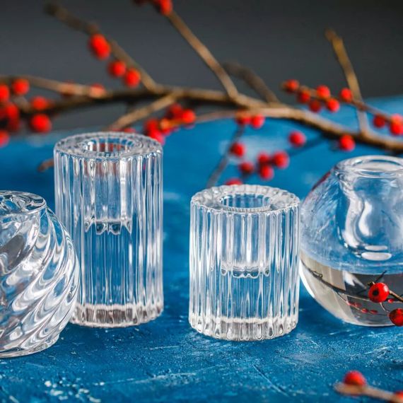 Подсвечник стеклянный 6,5 см, Rasteli, изображение 3