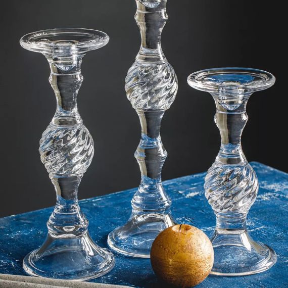 Подсвечник стеклянный 12 х 30 см, Rasteli, изображение 6