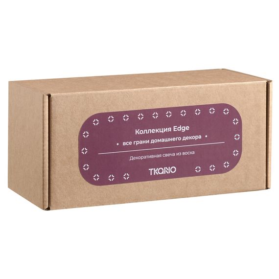 Свеча декоративная бордового цвета из коллекции Edge, 16,5см, Tkano, изображение 5